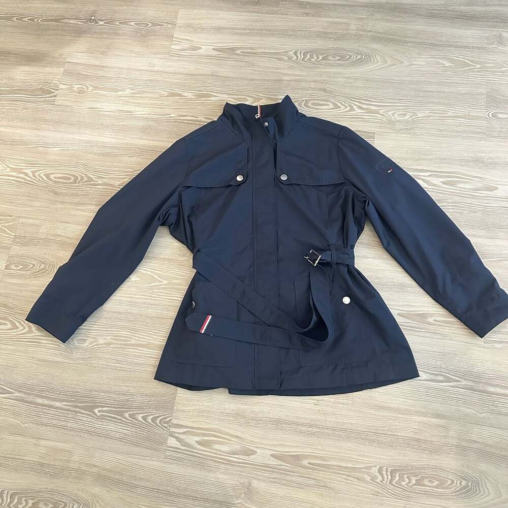 Tommy Hilfiger Water-Resistant Belted Utility Jacket Size XXL Navy Blue